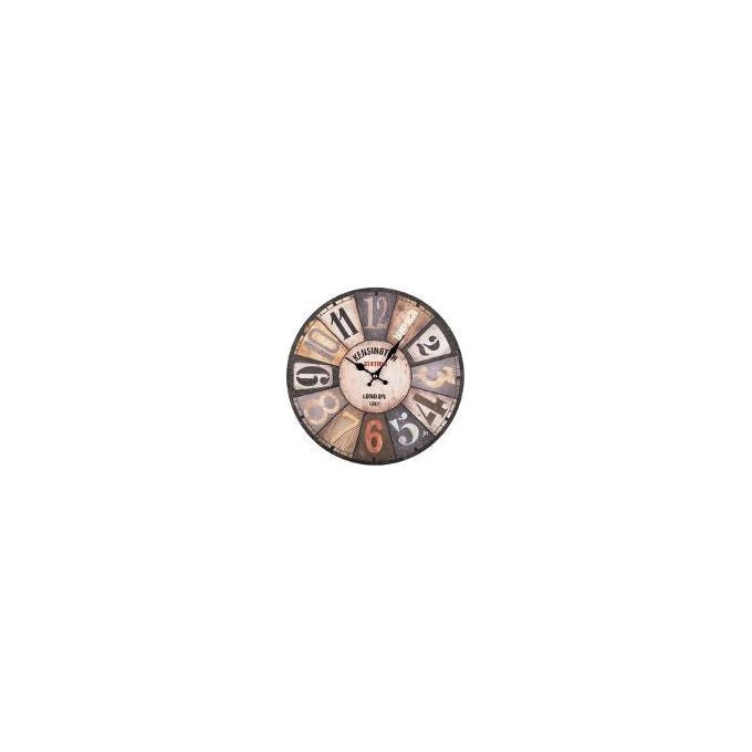 Mercury 68272 Orologio da Parete al Quarzo Cassa in Legno MDF 33 cm colore Assortito