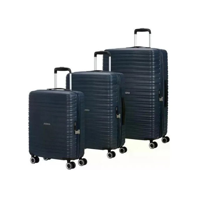 American Tourister 0972324-B NITELINE Set Trolley Rigidi 3 pezzi 4 ruote chiusura TSA colore Quiet Green