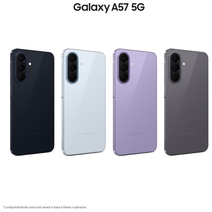 Samsung SM-A576BZADEUE Galaxy A57 5G Smartphone 6.7'' 8 GB RAM 256 GB 50 MP 5000 mAh Android 16.0 colore Grigio