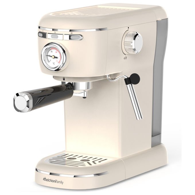 Melchioni 118320003 Aromatica Plus Macchina da caffe' Espresso 3 in 1 1.2 L 15 bar 1100 W Compatibile Capsule Nespresso Cialde E.S.E. Caffe' in Polvere colore Bianco