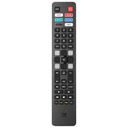 One For All URC4916 Telecomando Sostitutivo TV Hisense IR 54 Tasti Funzione Apprendimento Pulsanti Streaming colore Nero