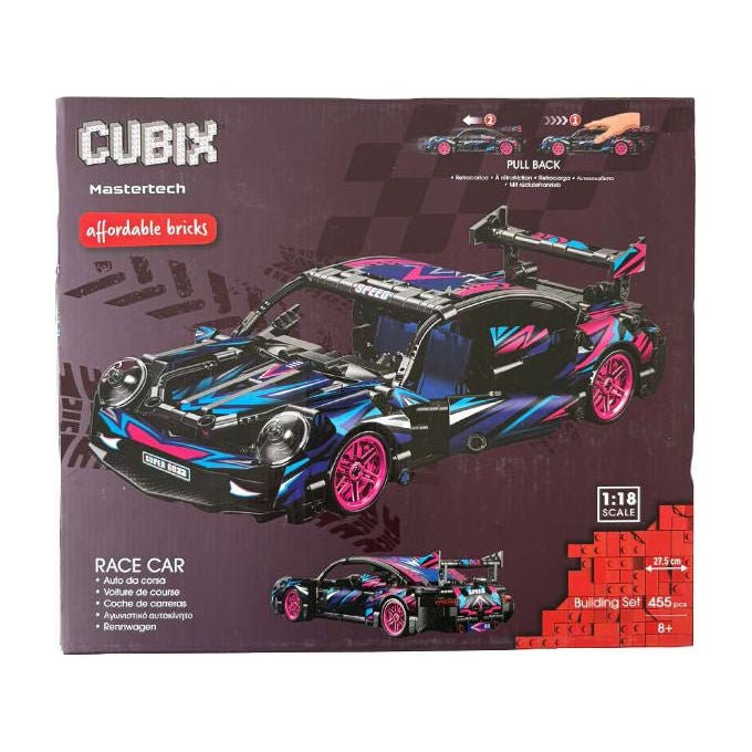 Globo 43228 Cubix Auto Racer Costruzioni Auto Sportiva con Retrocarica Scala 1:18 per Bambini 6 anni