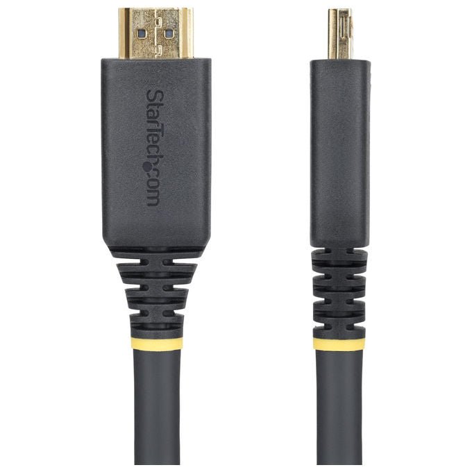 StarTech.com HDMI2-CABLE-GRIP-15M Cavo HDMI 2.0 Attivo Alta Velocita' 15 m 4K 60Hz 18 Gbps HDR10 ARC HDCP 2.2 TPE colore Nero