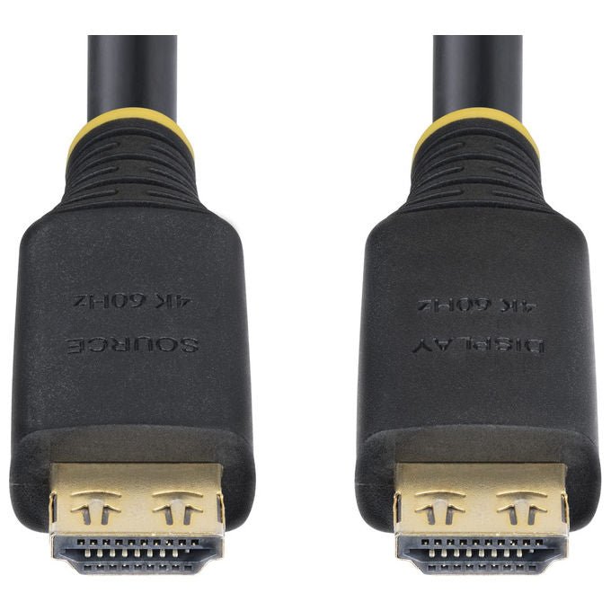 StarTech.com HDMI2-CABLE-GRIP-15M Cavo HDMI 2.0 Attivo Alta Velocita' 15 m 4K 60Hz 18 Gbps HDR10 ARC HDCP 2.2 TPE colore Nero