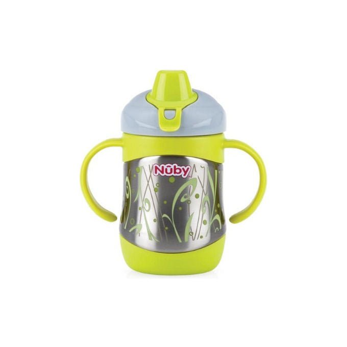 Nuby NV04050 Tazza Termica Bimbo con Beccuccio e Moschettone 260 ml 6m+ colore Multicolore