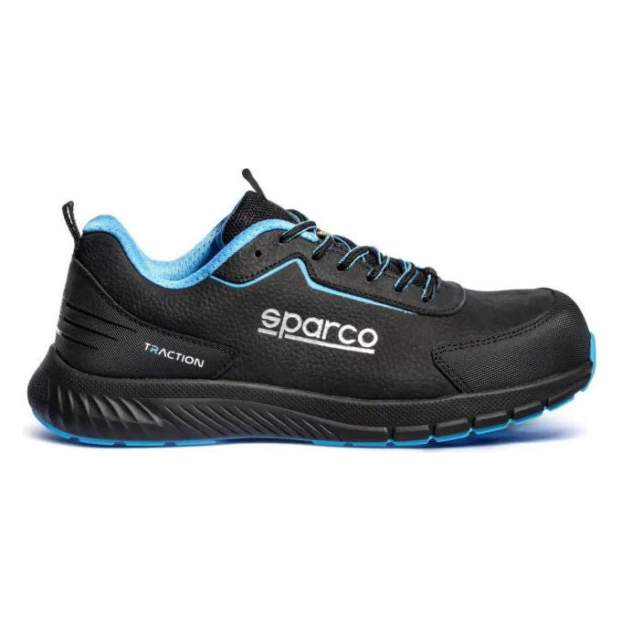 Sparco BTB00 Takuma Scarpe Antinfortunistiche Basse S3S ESD SR FO HRO Metal Free Puntale Composito colore Nero Celeste