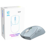 MSI FORGE GM340 WIRELESS SKY Mouse Gaming Ottico 12000 DPI RF 2.4 GHz Bluetooth 5.2 Ambidestro colore Azzurro
