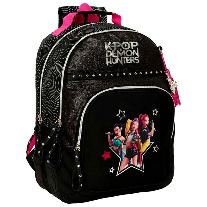 Safta Zaino Scuola K-POP Demon Hunters ENERGY M773 642668773 colore Nero e Rosa