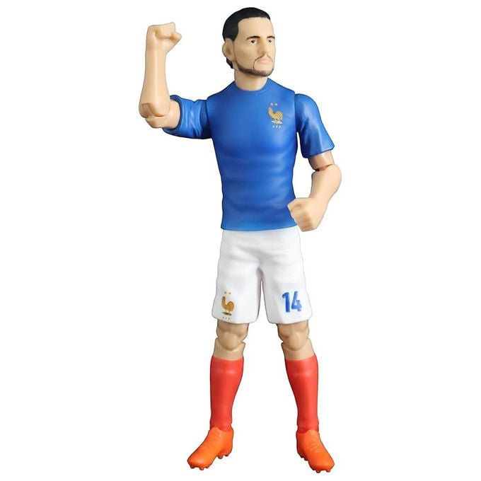 Megableu Statuetta Calciatore Rabiot FFF 20 cm PVC con Pallone Articolata Licenza Ufficiale colore Bianco