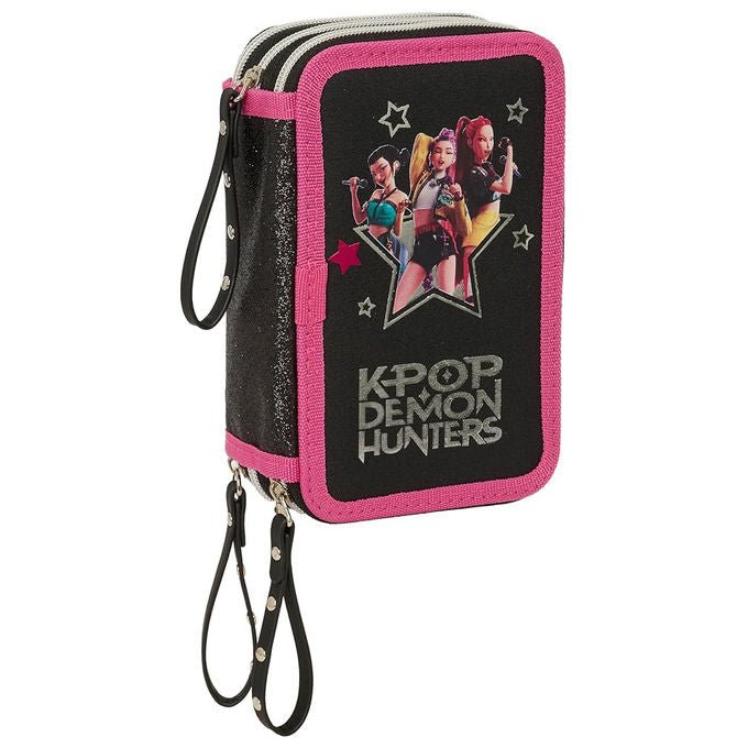 Safta Astuccio K-POP Demon Hunters ENERGY da scuola con 37 accessori poliestere riciclato colore Multicolore