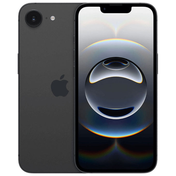 Apple MD1Q4QL-A iPhone 16e Smartphone 5G 128GB Display OLED 6.1'' Chip A18 Fotocamera 48MP iOS 18 colore Nero