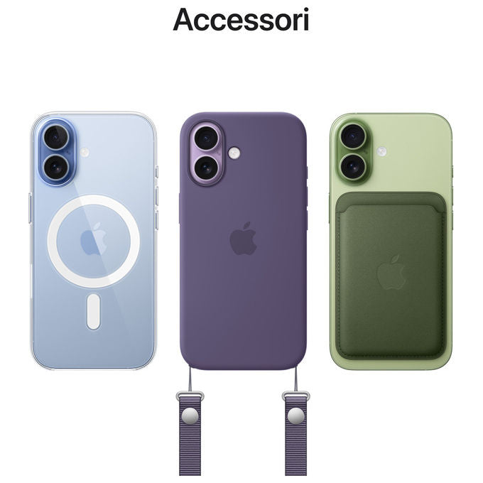 Apple MG6L4QL-A iPhone 17 Smartphone 5G 6.3'' OLED 256GB Chip A19 Doppia Cam 48MP iOS 26 colore Azzurro Nebbia