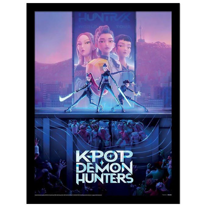 Menkind K Pop Demon Hunters Tela LED 30 cm x 40 cm colore Bianco