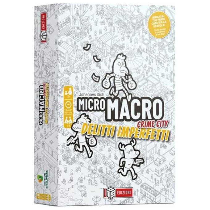 MS Edizioni Micromacro Crime City Delitti Imperfetti gioco investigativo 16 casi inclusa lente colore Italiano