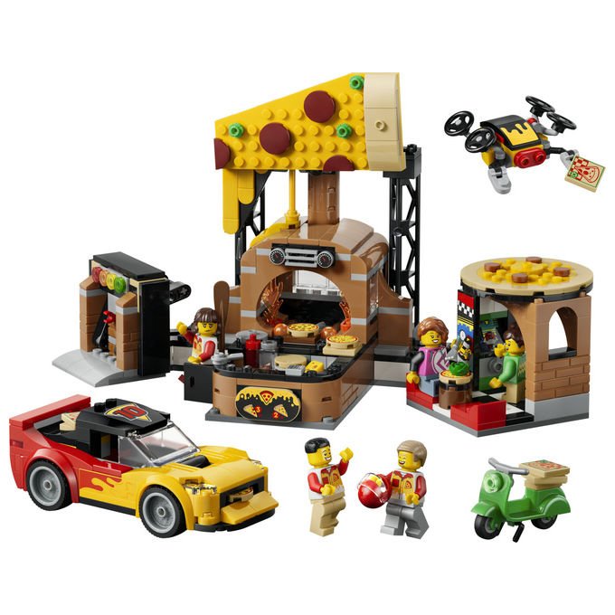 Lego 60496 City Centro Pizzeria Veicoli Giocattolo 494 pezzi Da 6 anni