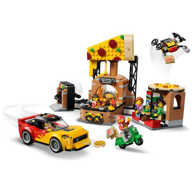 Lego 60496 City Centro Pizzeria Veicoli Giocattolo 494 pezzi Da 6 anni