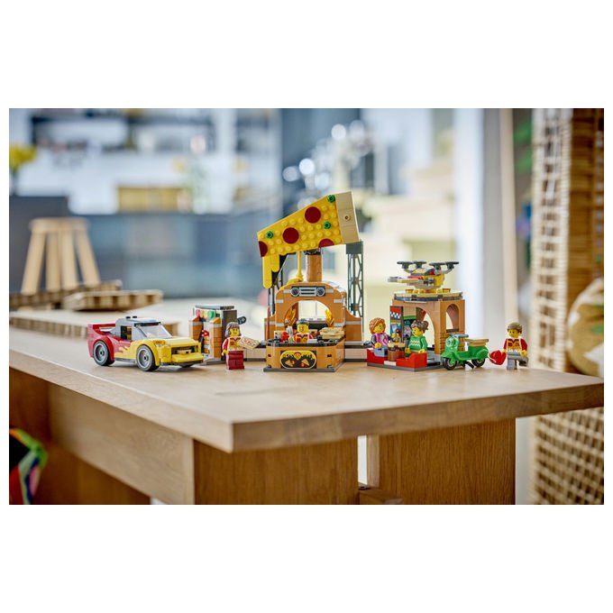 Lego 60496 City Centro Pizzeria Veicoli Giocattolo 494 pezzi Da 6 anni