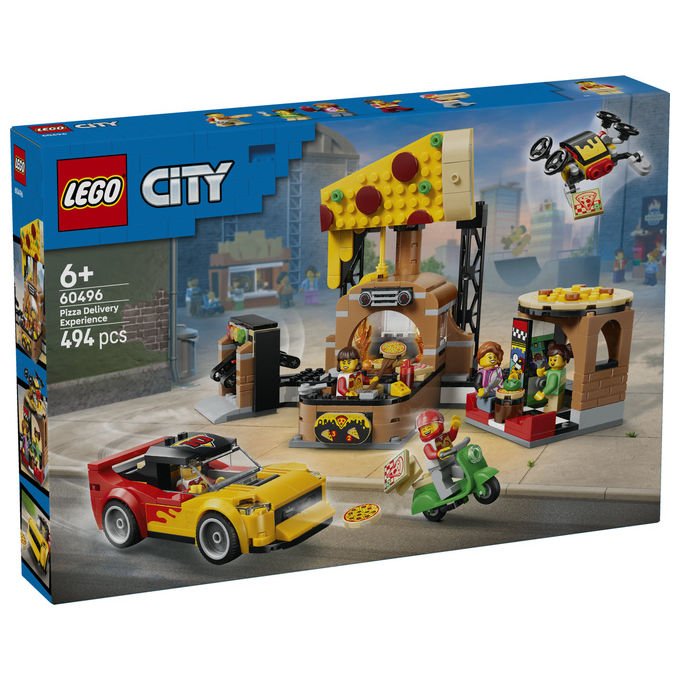 Lego 60496 City Centro Pizzeria Veicoli Giocattolo 494 pezzi Da 6 anni