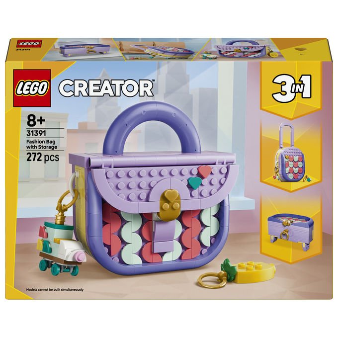 Lego Creator 31391 Borsetta alla Moda Portaoggetti trasformabile 3 in 1 colore Multicolore