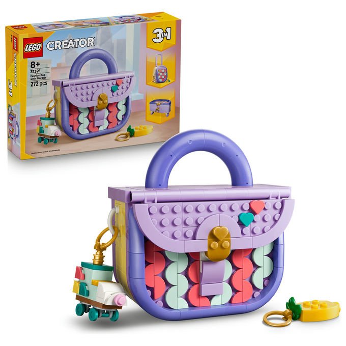 Lego Creator 31391 Borsetta alla Moda Portaoggetti trasformabile 3 in 1 colore Multicolore