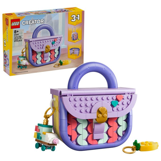 Lego Creator 31391 Borsetta alla Moda Portaoggetti trasformabile 3 in 1 colore Multicolore