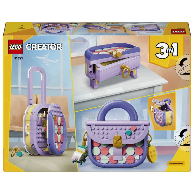 Lego Creator 31391 Borsetta alla Moda Portaoggetti trasformabile 3 in 1 colore Multicolore