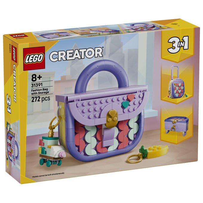 Lego Creator 31391 Borsetta alla Moda Portaoggetti trasformabile 3 in 1 colore Multicolore