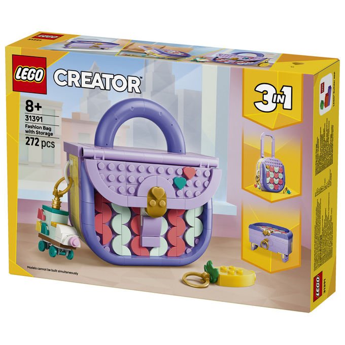 Lego Creator 31391 Borsetta alla Moda Portaoggetti trasformabile 3 in 1 colore Multicolore