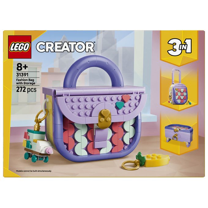 Lego Creator 31391 Borsetta alla Moda Portaoggetti trasformabile 3 in 1 colore Multicolore