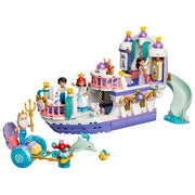 Lego 43299 Disney Princess Barca Nuziale Ariel Giocattolo collezione 519 Pezzi Minifigure Ariel Eric Re Tritone Vanessa Flounder Sebastian Max Set Bambini e Bambine 6 Anni idea regalo colore non specificato