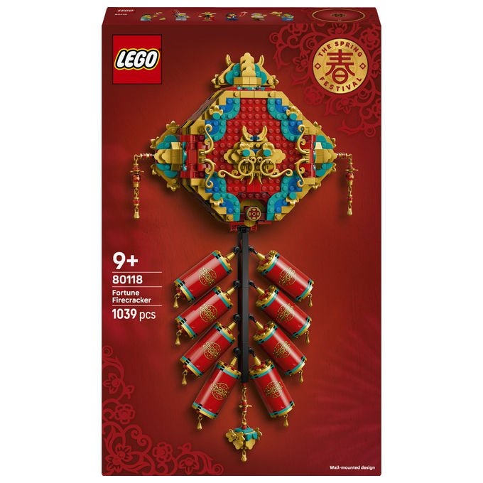 Lego 80118 Fuochi d'artificio della Fortuna Set da costruzione collezione Festival Cinesi 1039 pezzi