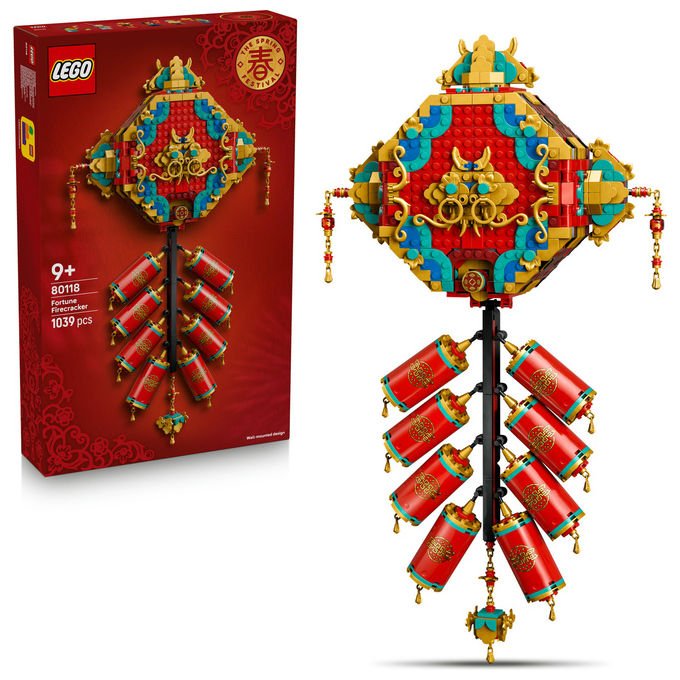 Lego 80118 Fuochi d'artificio della Fortuna Set da costruzione collezione Festival Cinesi 1039 pezzi