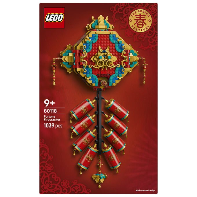 Lego 80118 Fuochi d'artificio della Fortuna Set da costruzione collezione Festival Cinesi 1039 pezzi