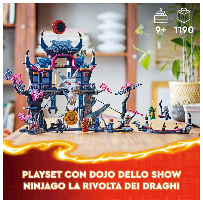 Lego 71813 NINJAGO Dojo delle Ombre Maschera di Lupo Set Costruzione Giochi 9+ Pezzi 1190