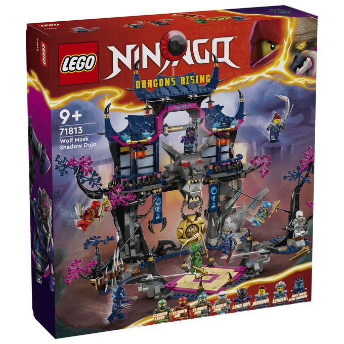 Lego 71813 NINJAGO Dojo delle Ombre Maschera di Lupo Set Costruzione Giochi 9+ Pezzi 1190