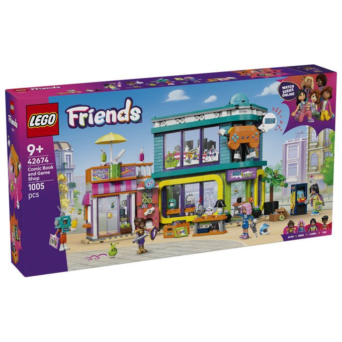 Lego 42674 Friends Negozio di Fumetti e Giochi set costruzioni 1005 pezzi regalo 9+