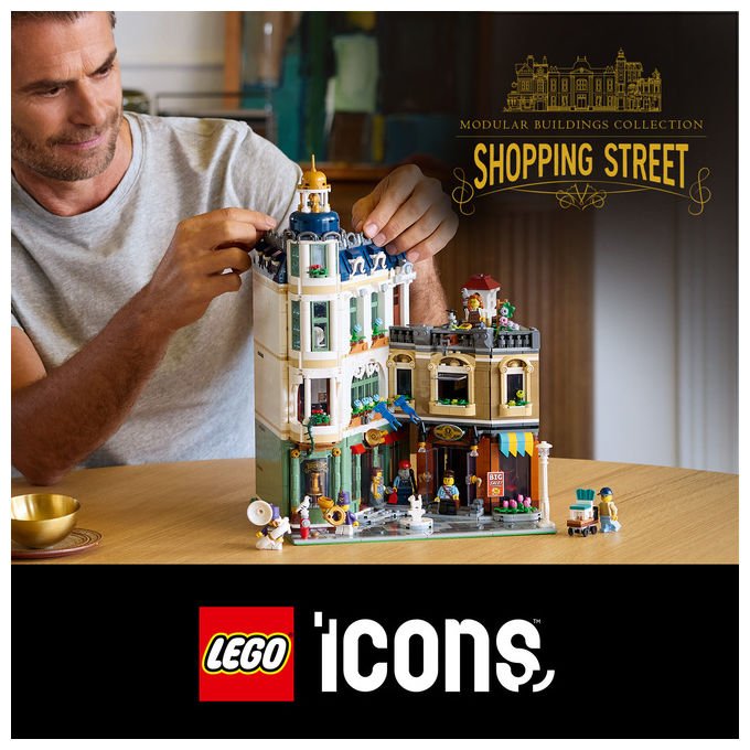 Lego 11371 Icons Via dello Shopping Set di Costruzione Modulare 3456 pezzi per Adulti colore Multicolore