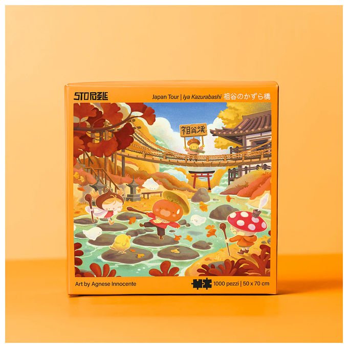 StoPuzzle Puzzle 1000pz Japan Tour Iya Kazurabashi 50x70 cm colore Grigio