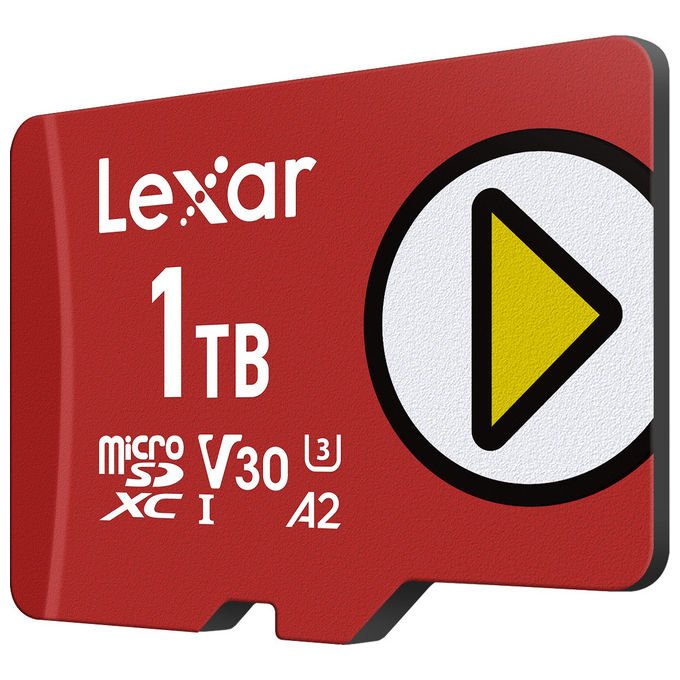 Lexar LMSPLAY001T-BNSNG MicroSDXC 1TB UHS-I Classe 10 V30 A2 colore Rosso
