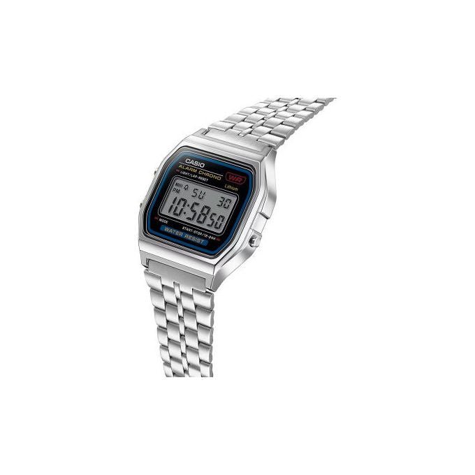 Casio A159WE-1EF Orologio Vintage Digitale Uomo Donna Quarzo Acciaio Silver