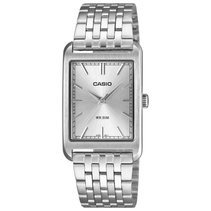 Casio MTP-B215D-7AVER Orologio al quarzo uomo cassa acciaio argento colore argento
