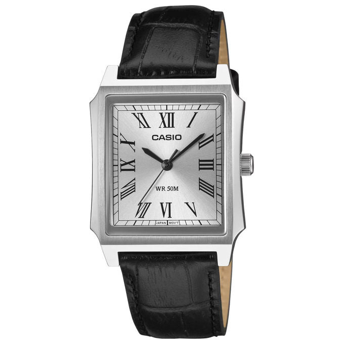 Casio Orologio Uomo MTP-B190L-7BVER Collection Pelle Nero Quarzo Solo Tempo 50m