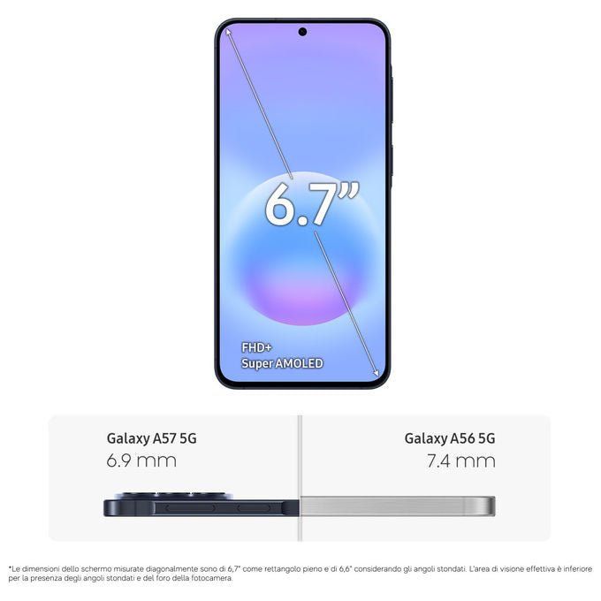Samsung SM-A576B Galaxy A57 5G smartphone 8GB 256GB 6.7'' 50MP Blu marino