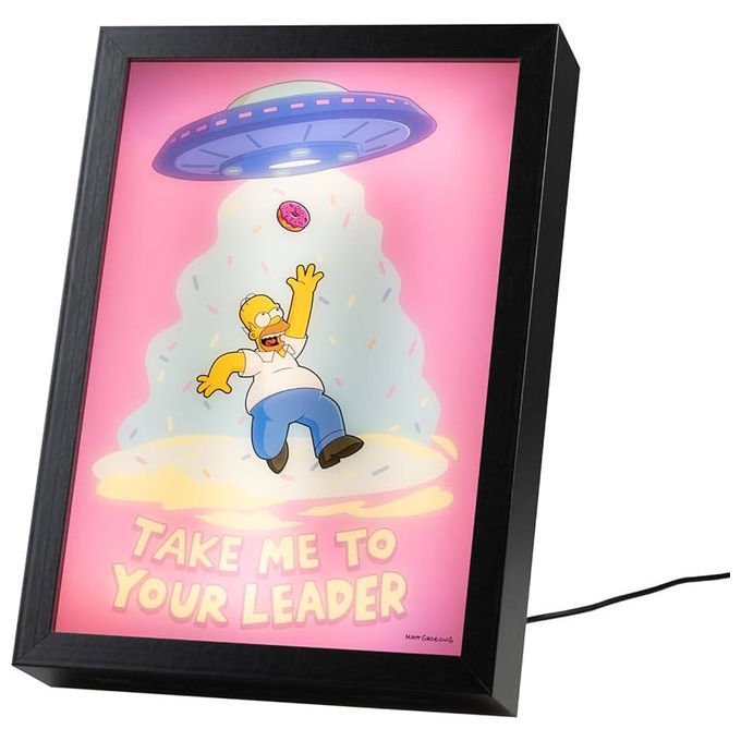 Grupo Erik LR011 The Simpsons Homer Quadro LED Retroilluminato 15 Modalita' Luce USB 20x28 cm