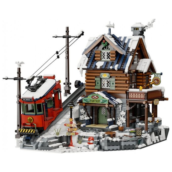 PAN TASY 85033 Set di Costruzione Lo Chalet di Montagna innevato 2850 Pezzi colore Bianco Verde