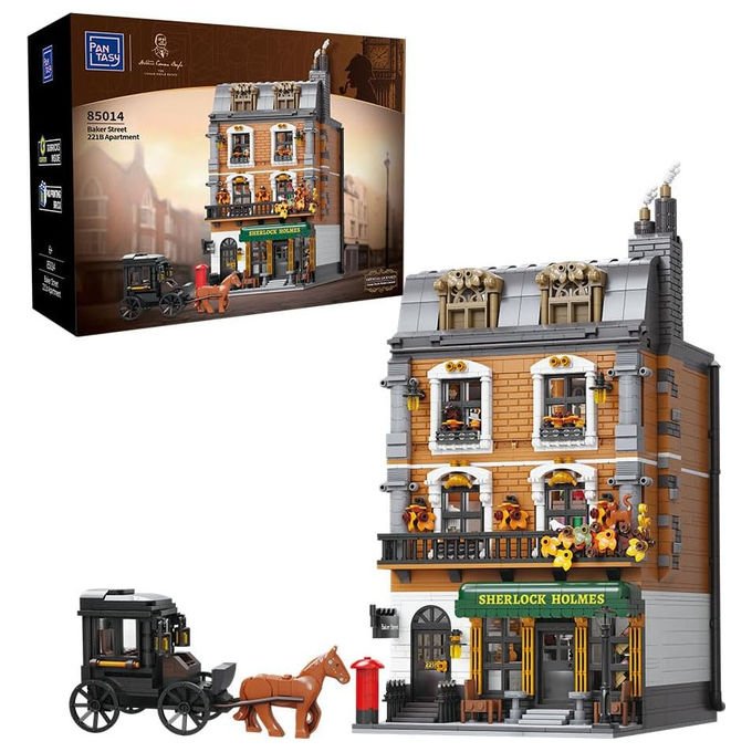Pantasy 86218 Set di costruzione Sherlock Holmes 221B Baker Street 1088 pezzi colore Bianco