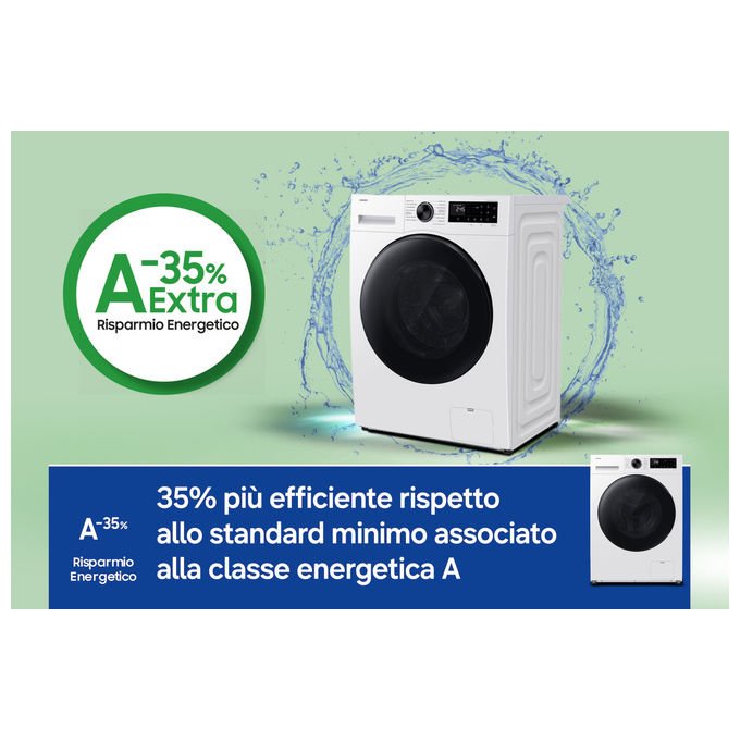 Samsung WD90HG5U34BEET Lavasciuga 9kg-6kg 1400rpm Classe A-35% Vapore Wi-Fi colore Bianco