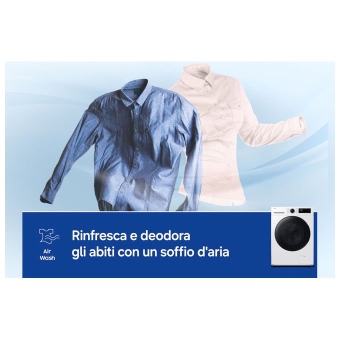 Samsung WD90HG5U34BEET Lavasciuga 9kg-6kg 1400rpm Classe A-35% Vapore Wi-Fi colore Bianco