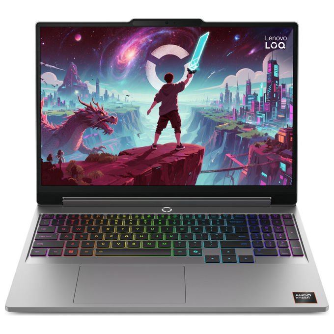 Lenovo LOQ 15AHP11 Computer Portatile AMD Ryzen 7 15.3 pollici 16GB RAM 512GB SSD NVIDIA RTX 5050 Windows 11 Home colore Grigio di Luna