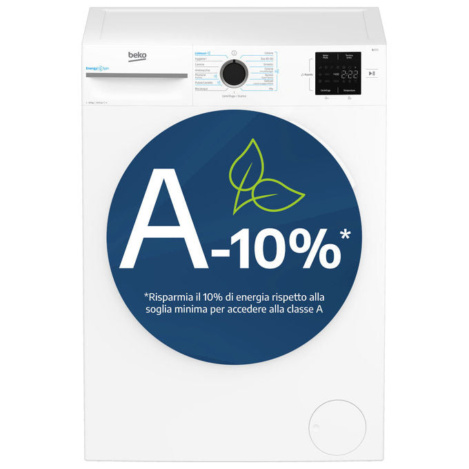 Beko BMW10147EW NX Lavatrice Frontale 10 Kg 1400 rpm Classe A Motore Inverter Vapore (85x60x58 cm) colore Bianco